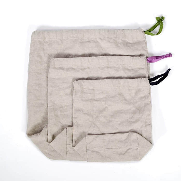 Reusable Linen Storage Bag for Foods, bread.